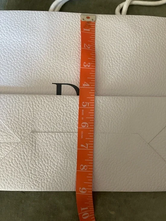 Dior White Tote with Black Logo 10 1/2” x 9” #137 - Picture 5 of 5